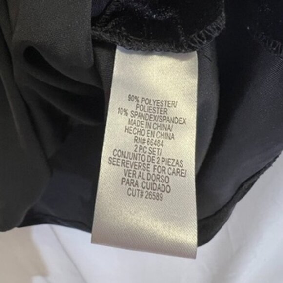 Vintage Faux Velour Black Knee Length Skirt - Picture 3 of 9